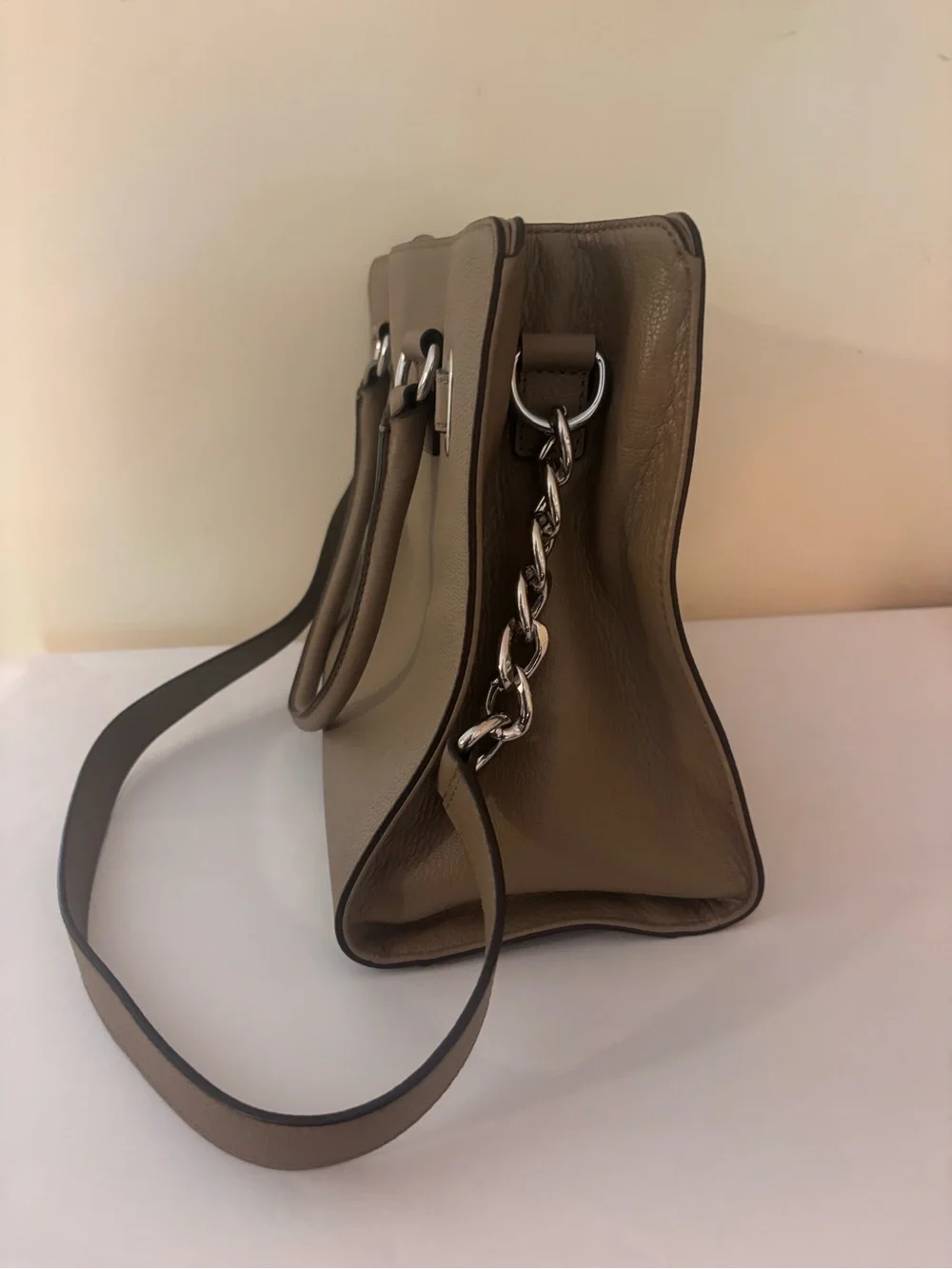 Michael Kors Taupe Leather Bag - Like New